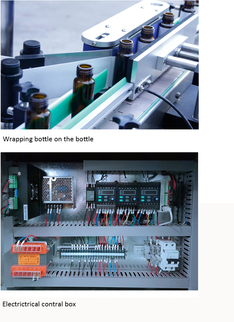 Étiqueteuse automatique pour emballage de bouteilles rondes